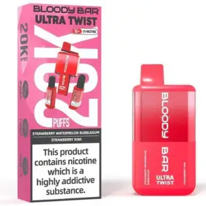 Strawberry Watermelon Bgum / Watermelon Ice Bloody Bar Ultra Twist 20K Disposable Vape 